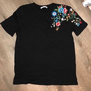 Zara embroidered shirt
